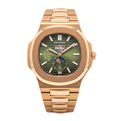 PATEK PHILIPPE NAUTILUS GREEN – ANNUAL CALENDAR & MOONPHASE AUTOMATIC